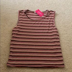 colorful, striped, loose fit tank top